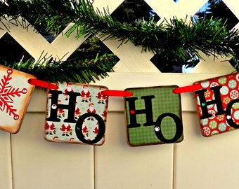 3 PACK-Christmas Banner-Merry Christmas-Ho Ho Ho Banner-Christmas Sign-Holiday Banner-Christmas Gift-Rustic Christmas Sign-Teachers Gifts