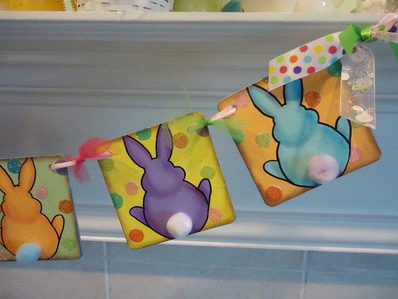 Easter Banner-Easter Garland-Easter Sign-Easter Gift-Bunny Butts Banner-Easter Bunny Banner-Happy Easter Banner-Easter Decor
