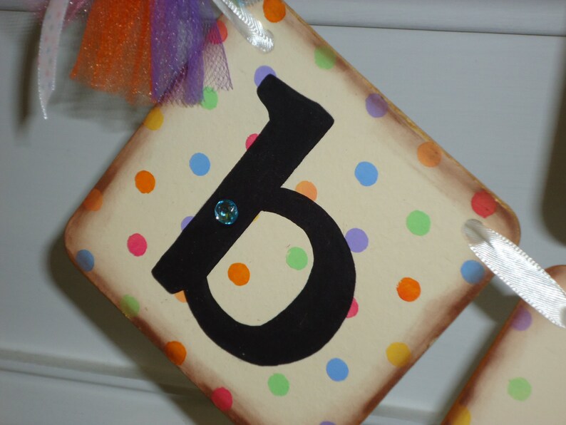 1st Birthday Photo-Childs Birthday Sign-Polka Dot Birthday Happy Birthday Sign-Happy Birthday Banner-Birthday Garland-Birthday Decorations