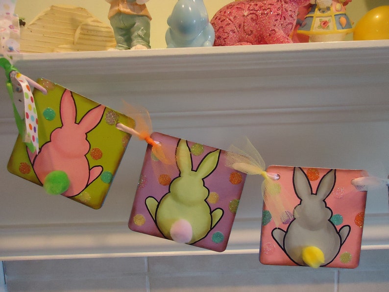 Easter Banner-Easter Garland-Easter Sign-Easter Gift-Bunny Butts Banner-Easter Bunny Banner-Happy Easter Banner-Easter Decor