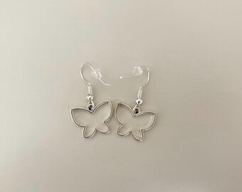 Silver Butterfly Earrings