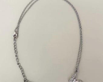Stainless Steel Silver Butterfly Necklace