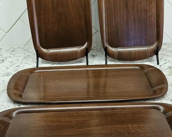 Set di 4 vassoi di cortesia MCM Toastmaster (legno laminato)