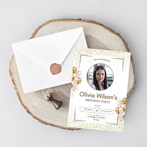 Printable Birthday Invitation, Editable Invitation, Invite Template, Digital Invitation, Birthday Party, Instant Download, Birthday Invite