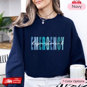 Stylish ED Nurse Sweatshirt, Minimal ER Crewneck, Emergency Department Sweater, Nurse Pullover ED, Er Nurse Gift Idea, Nurse Ed Crewneck