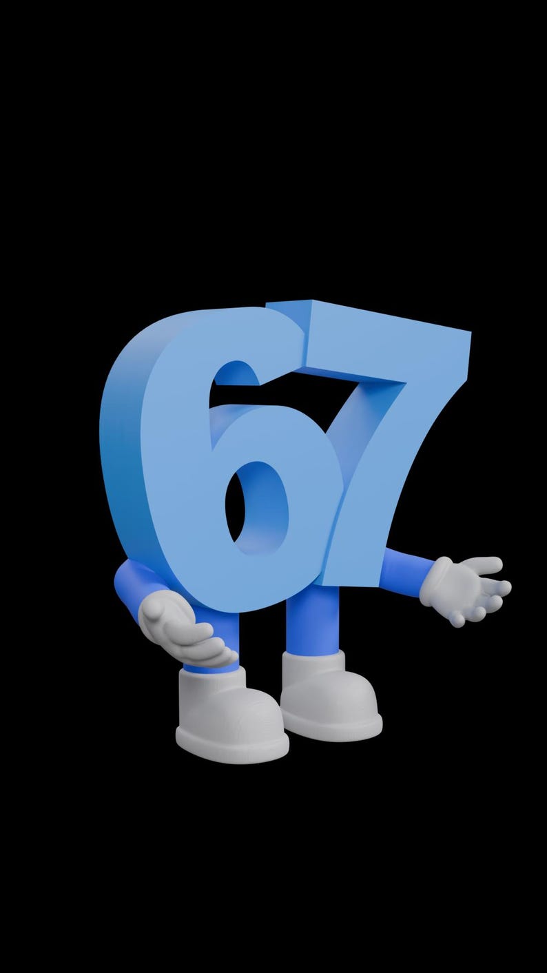 Six Seven 67 Meme 3d Model for Print - Etsy Canada
