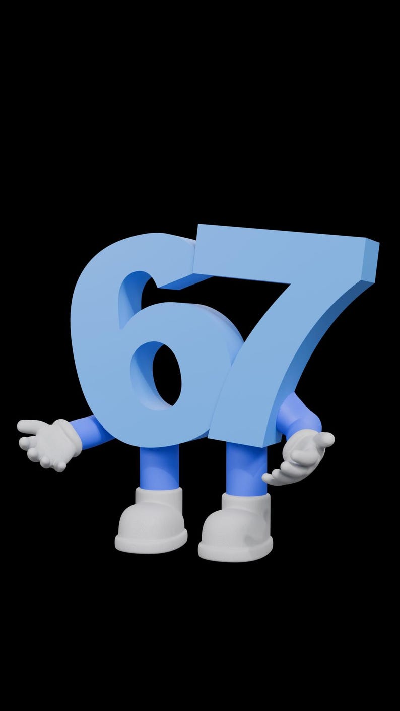 Six Seven 67 Meme 3d Model for Print - Etsy Canada