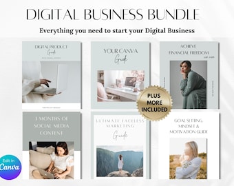 Digital Business Bundle, Canva Guide, Social Media, MRR (Digital Download)