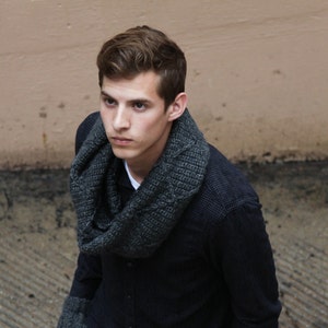Men&#39;s Cabled Cowl, Chunky Cowl for Men