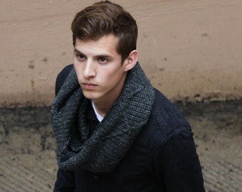 Mannen kabelkap, chunky cowl voor mannen