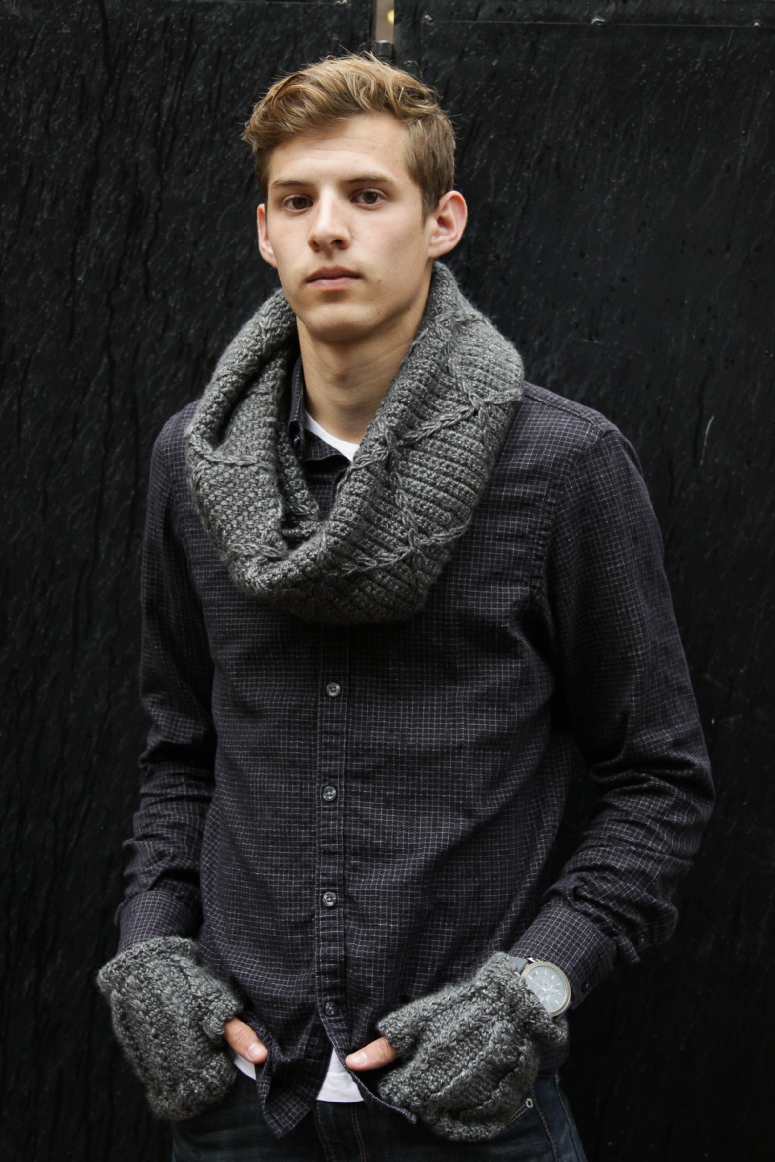 Men's Texting Gloves/ Hipster Fingerless Gloves for Men Etsy