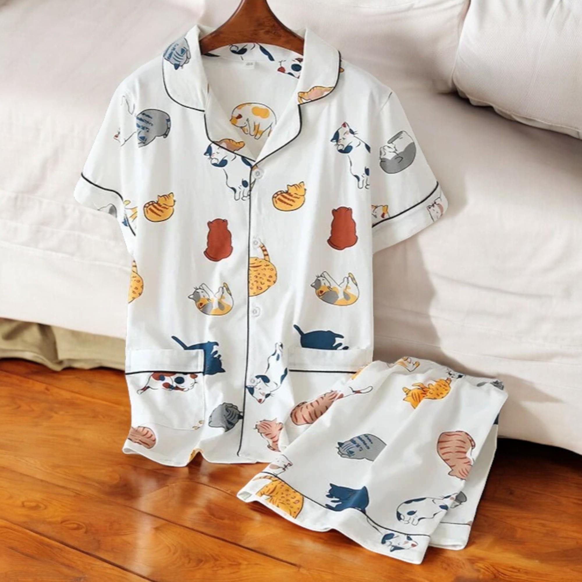 Cute cat pyjamas sale