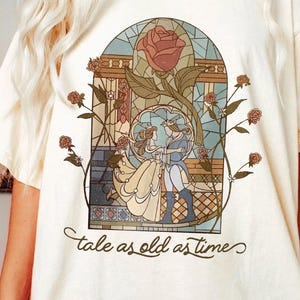 Vintage Tale Old  Time Comfort Colors Shirt, Retro Beauty and the Beast T-Shirt, Disneyland Vacation, Belle Princess, Disney Princess Shirt
