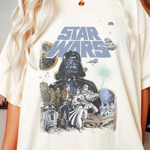 Vintage Disney Star Wars Shirt, Disney Family Shirts, Star Wars A New Hope Faded, Retro Star Wars Comfort Colors Shirt, Disneyworld Shirts
