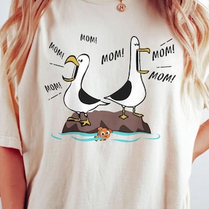 Mom Mom Mom Nemo Seagull Shirt, Disney World Shirt, Finding Nemo T-shirt, Seagl Disney Shirt, Matching Family Vacation Clothes, Couple Shirt