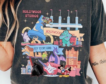Vintage Disney Hollywood Studios Shirt, Mickey And Friends Hollywood Tower Tshirt, Disney Family Matching Trip Shirts, The Magic Kingdom