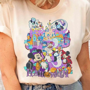 Vintage Disney Halloween Shirt, Mickey And Friends Halloween Costume Tshirt, Mickey&#39;s Not So Scary, Disneyland Family Trip Vacation