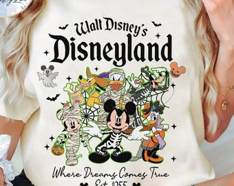 Vintage Mickey And Friends Halloween Shirt, Disney Halloween Family T-shirt, Mickey's Not-So-Scary Halloween Party, Spooky Season Disney Tee