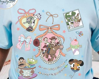 Maglietta Vintage Coquette Bow Pixar Toy Story, maglietta Woody Buzz Lightyear, vacanza in famiglia a Disneyland 2026, viaggio al Magic Kingdom di WDW