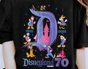 Disneyland 70Th Anniversary Shirt, Mickey Minnie 70 Years Of Magic T-shirt, Disney Birthday Gift Idea, Disneyland Happiest Place On Earth