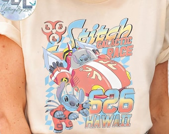 Vintage Disney Lilo & Stitch 2026 Shirt, Cute Stitch 626 Hawaiian Galactic Race T-shirt, Disneyland Family Holiday Vacation 2026 Trip