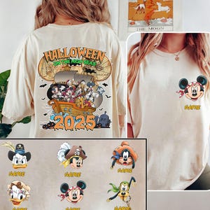 Custom Mickey & Friends Halloween On The High Seas Shirt, Disney Wish Fantasy Magic Wonder T-shirt, Disneyland Family Halloween Cruise 2025