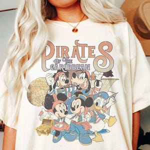 Comfort Colors Vintage Pirates of the Caribbean Disneyworld Shirt, Mickey Pirates Shirt, Disneyworld Trip 2025 Shirt, Mickey Caribbean Shirt