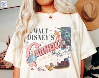 chemise Cendrillon vintage, chemise princesse Walt Disney, Cendrillon Walt Disney, chemise couleurs confort Disney, chemise princesse Cendrillon Disney