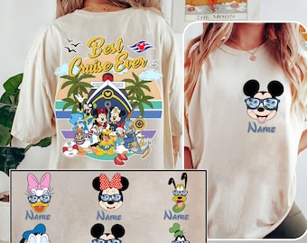 Disney Sommer Cruise Trip 2026 Shirt, personalisierte Micky und Freunde Disney Cruise Line T-Shirt, Disney Trip Shirt, beste Kreuzfahrt aller Zeiten
