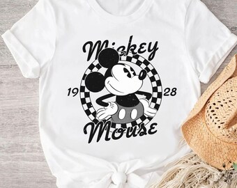 Maglietta retrò Disney Classic Topolino, Maglietta Disney Mickey 1928, Regalo per una vacanza a Disneyland, Maglietta retrò Disney, Topolino