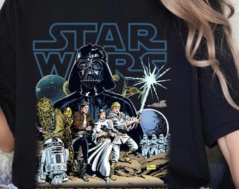 Camiseta vintage de Disney Star Wars, "This Is The Way", "Que la Fuerza te acompañe 2026", viaje a Galaxy's Edge, regalos de cumpleaños de Star Wars