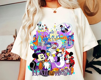 Vintage Disney Halloween Shirt, Happy Halloween Tshirt, Cute Disney Shirt, Disney Halloween Kid Shirt, Mickey and Friends Halloween Shirt
