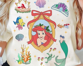 Coquette Bow Disney The Little Mermaid Shirt, Ariel Princess Tshirt, Disneyland Family Vacation, Birthday Girl Matching Trip, Magic Kingdom