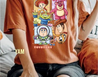 Vintage Toy Story-shirt, Disney World-shirt, Disneyland Trip-shirt, Disney-shirt, Toy Story-personageshirt, Disney Comfort Colors-shirt