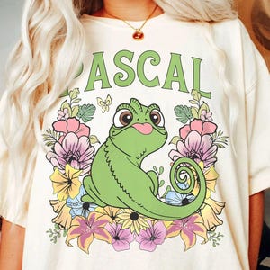 Tangled Pascal Shirt, Disney Vacation, Magic Kingdom Shirt, Tangled Shirt, Disney Floral Shirt, Disney Floral Shirt, Rapunzel Family T-shirt