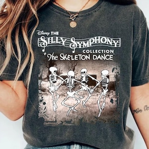 Halloweentröja, Musse Piggs Inte Så Läskiga Partytröja, Disney Halloweentröja, Disney Den Fåniga Symfonin Skelettdansen Halloweentröja