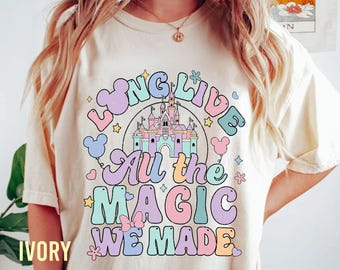 Viva toda la magia que hicimos Camiseta Colores Confortables, El castillo de 1971, Camiseta Disney Colores Confortables, Camiseta Toda la magia, Camiseta Castillo Disney