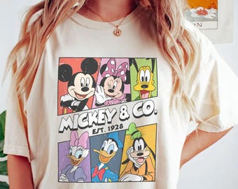 Comfort Color Mickey & Co Shirt, Mickey and Friends T-shirt, Disney unisex T-shirt, Vintage disney shirt, Disneyland shirt