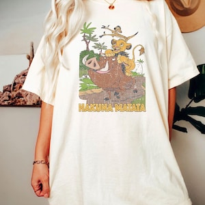 Vintage 90s Disney Lion King Simba And Timon Shirt, Vintage Lion King Shirt, Hakuna Matata Retro Shirt, Disney Family Shirts, Disney World