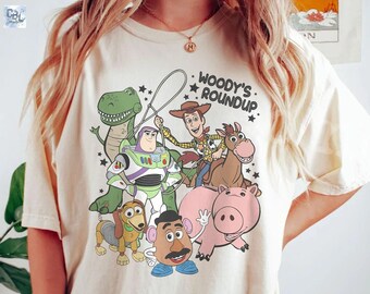 Retro Disney Toy Story-filmpersonages shirt, Disneyland vakantiereis cadeau shirt, Disney reis T-shirt, Disney World shirt, Disneyland shirt