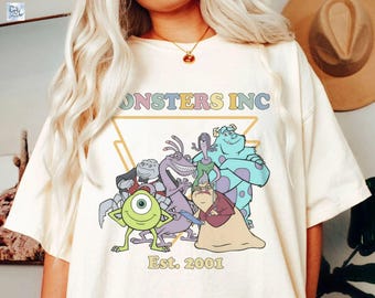 Disney Monster Inc Shirt, Monster Universität Shirt, Disney Familienurlaub Shirt, Monster Inc Komfort Farben Shirt, Disney Komfort Farbe