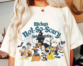 Mickey Not-So-Scary Halloween Party 2026 Comfort Colors Shirt, Disneyland Shirt, Mickey and Friends, Halloween Family Trip, Disney Shirt