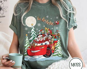Weihnachten Sweatshirts, Weihnachten Sweatshirts, Familie Passende Disney Urlaub, Disney Pixar Urlaub Tee, McQueen Weihnachten Shirt