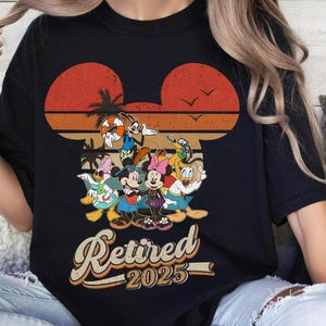 Vintage Disney Summer Break-shirt, Mickey en vrienden gepensioneerde zomerstrand-T-shirt, Disneyland Family Summer Vacation, Magic Kingdom-vakantie