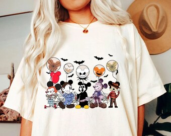 Micky Halloween Horror Sweatshirt, Vintage Disney Shirt, Disney World Shirt, Disney Shirt, Micky Halloween Ballon, Disney Halloween Shirt