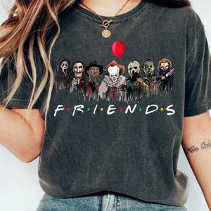 Horror Characters Friends Shirt, Friends Halloween Shirt, Horror Movie Characters Shirt, Halloween Shirt, Halloween Horror Characters Shirt