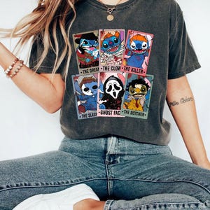 Stitch Horror Halloween Shirt, Halloween Shirt, Disney Halloween Shirt, Lilo And Stitch Halloween Shirt, Halloween Family Matching Shirts
