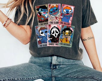Stitch Horror Halloween Shirt, Halloween Shirt, Disney Halloween Shirt, Lilo And Stitch Halloween Shirt, Halloween Family Matching Shirts