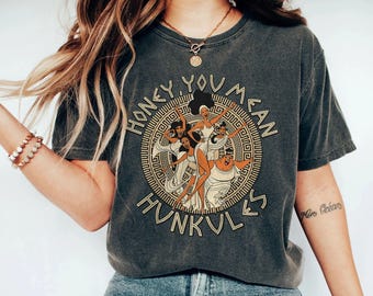 Comfort Colors Disney Hercules Diva The Muses Honey You Mean Hunkules chemise rétro des années 90, chemise Hercule, T-shirt unisexe cadeau d'anniversaire de famille