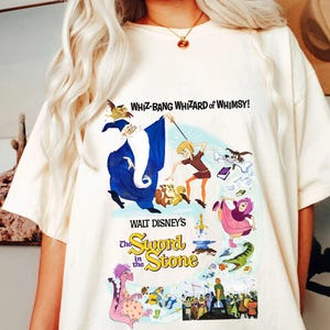 Disney The Sword In The Stone Comic Poster Retro Shirt, Magic Kingdom Trip Unisex T-shirt Family Birthday Gift Adult Kids Toddler Tee